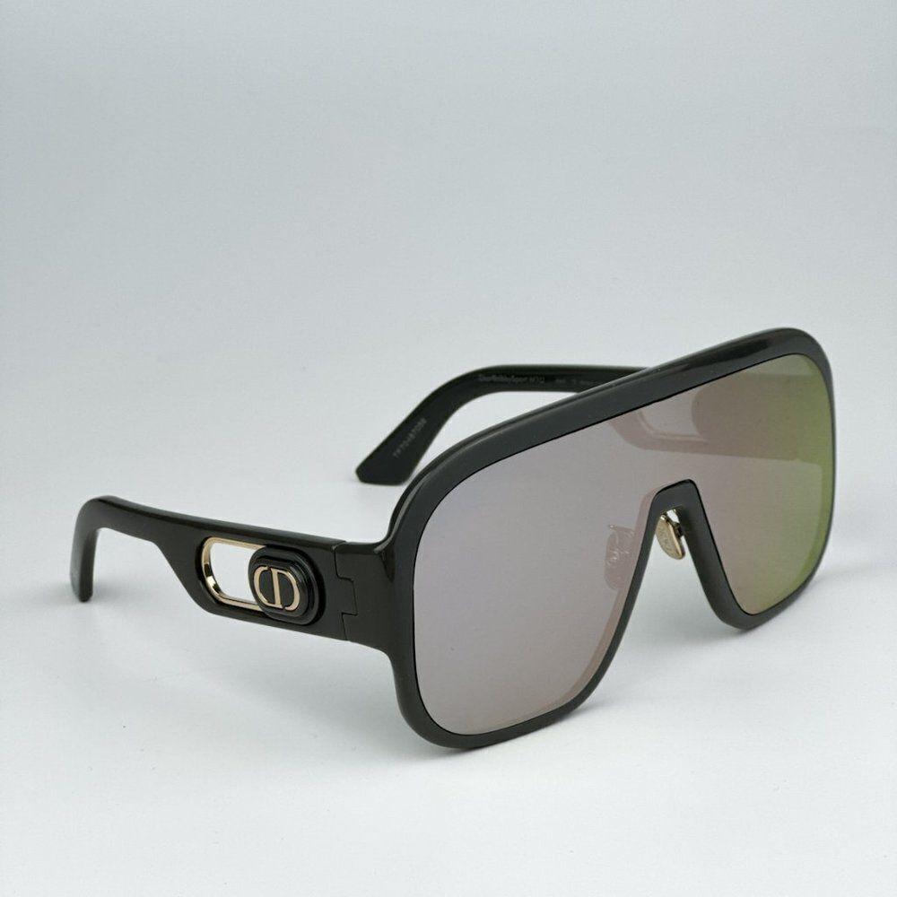NEW Dior DIORBOBBYSPORT M1U 45A7 Grey Silver Mirror Unisex Mask Sunglasses - Picture 8 of 12